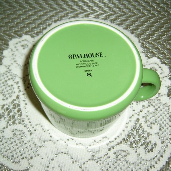 OpalHouse  "WHAT'S UP?" Giraffe Green Porcelain Mug, EUC - Picture 4 of 4